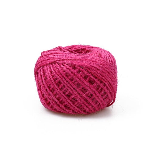 Rose colored jute string roll available