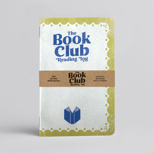 The front of The Book Club Reading Lot, two 20 page memo books available at KangyCo.com.