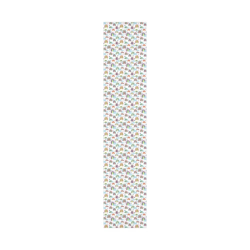 The 30 x 72 size of the Rainbow gift wrapping paper with a white background.