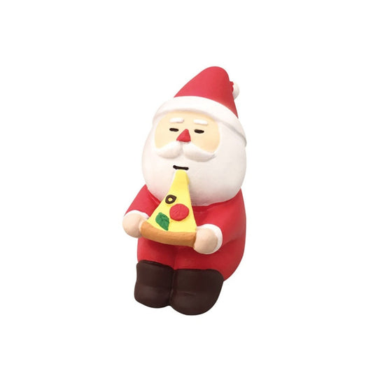 This is the Pawsome 173 of Santa eating a slice of pizza figurine.