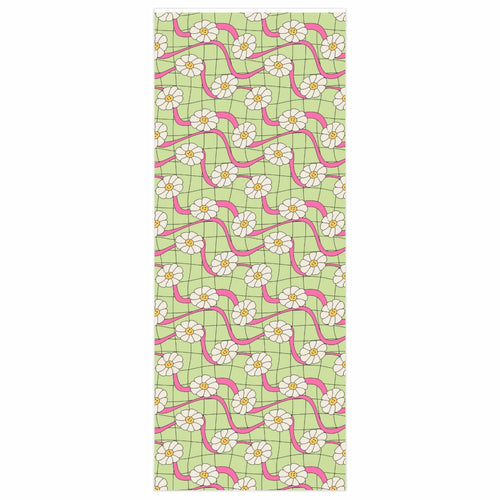 The Retro Flower Wrapping Paper in the size 24 x 60.