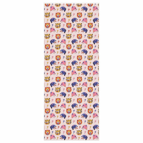 The Roaring Animals Gift Wrapping paper sized 24 x 60. 